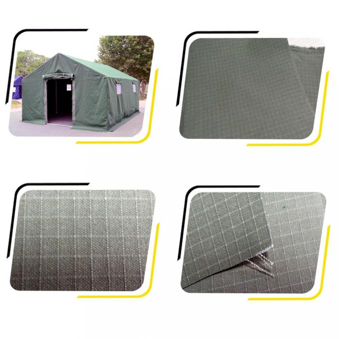 400 Gsm Polyester Tent Canvas Fabric , Waterproof Canvas Fabric For Tents