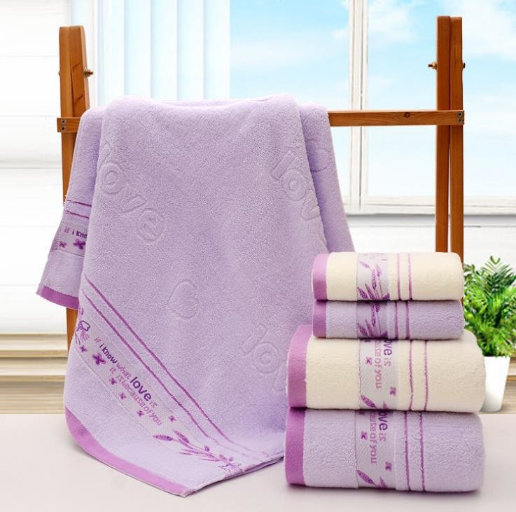 Pure Cotton Microfiber Bath Towels Anti Fade With High Water Absorbency
