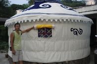 Round Top Style Mongolian Yurt Tent With PVC Flame - Resistant Material