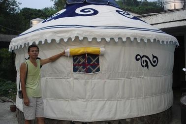 Round Top Style Mongolian Yurt Tent With PVC Flame - Resistant Material