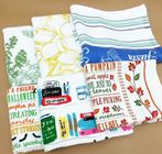 Pigment Printed Kitchen Tea Towels Quick Dry Soft Textile With Lightweight