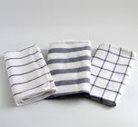 3 Oblong Pure Cotton Kitchen Tea Towels Classic Blue Napkin For Multipurpose