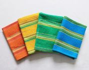 100% Cotton Waffle Hanging Dish Towels Bamboo Fiber With Good Shrink Resistance