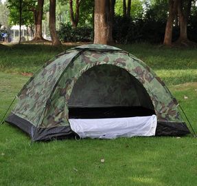 Single Layers Camouflage Outdoor Camping Tent , Waterproof Easy Up Camping Tent 