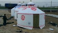 Painted Steel Frame Mongolian Yurt Tent / Round Tent Yurt With Bamboo Structure