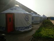 Circle Shaped Mongolian Yurt Tent With Worm - Preventing Bamboo Trips Material