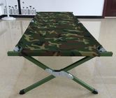 Camouflage Portable Military Camping Bed / Army Folding Bed Customized