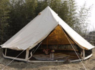 White Canvas Yurt Tent / Cotton Bell Tent For Hiking Equipment