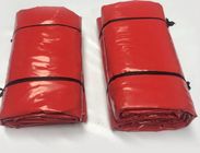 Red PVC Coated Polyester Tarpaulin Tear Resistant 650gsm 1000d*1000d 20*20