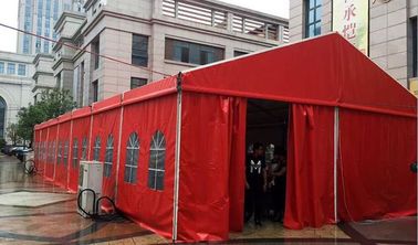 Fire Resistant Red Outdoor Wedding Tents PVC Outside Party Tents Customized