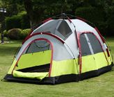 Non-toxic 190T Polyester Fabric Outdoor Camping Tent 2 Room For 8 To10 Person