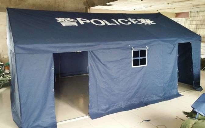 Blue Police Outdoor Canopy Tent High Temperature Resistant With Oxford Cloth