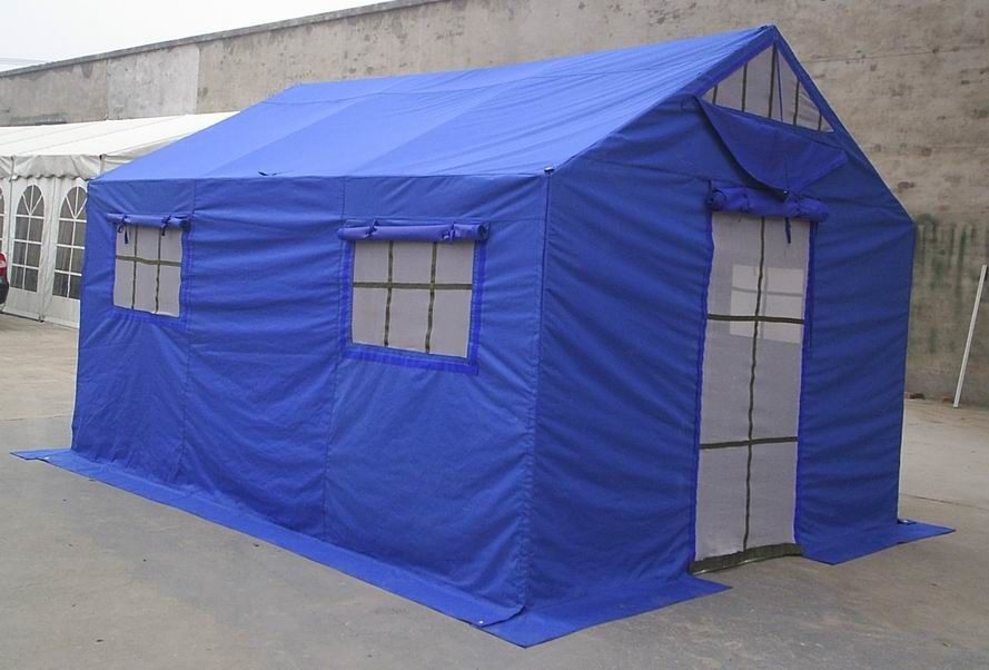 3 × 4m Emergency Relief Tents With 600D PU Coated Oxford Cloth Materials