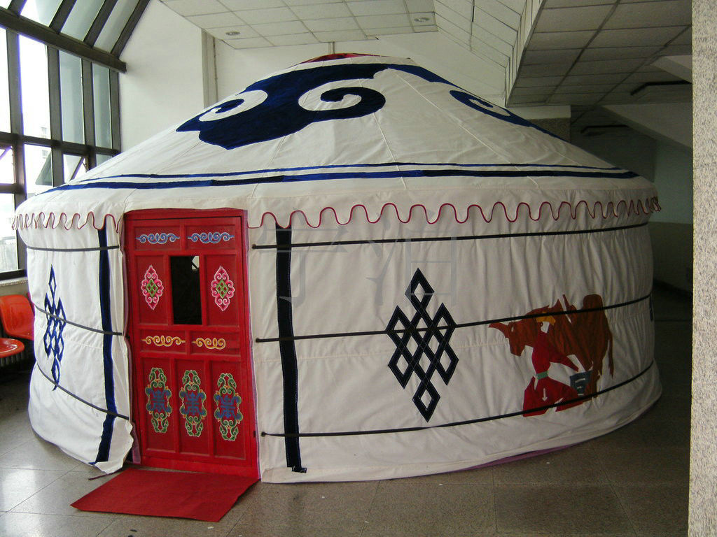 Modern Small Mongolian Yurt Tent UV - Resistant With Soft Taffeta Inside Layer