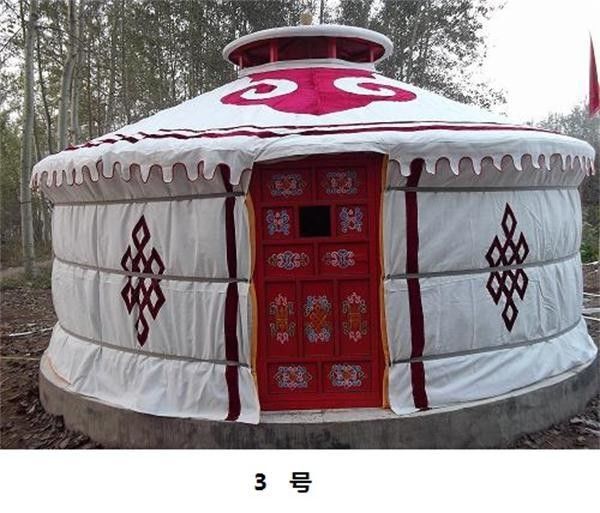 Anti - Snow Yurt Style Camping Tent ,  Heat Preservation Mongolian Nomad Tent 