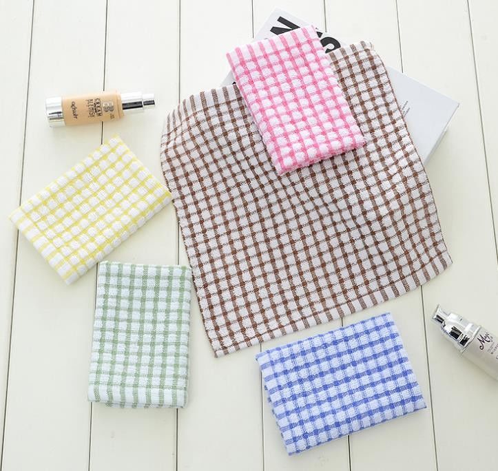 6 Colors Custom Plain Tea Towels , Eco - Friendly Waffle Weave Kitchen Towels 