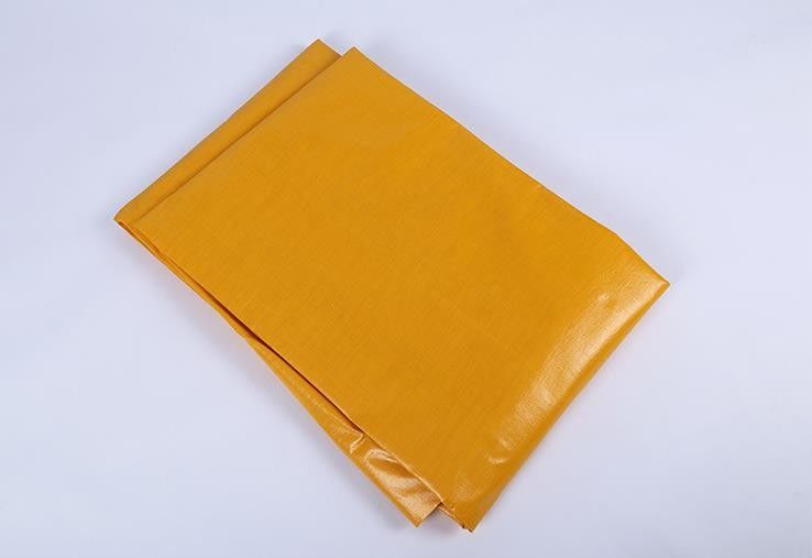 Thick Yellow / Orange PE Tarpaulin Sheet Waterproof 800D For Packing Materials