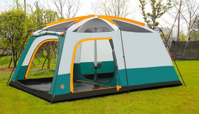 Canvas Fabric Outdoor Camping Tent Double Layers With Good Tearing Resistant