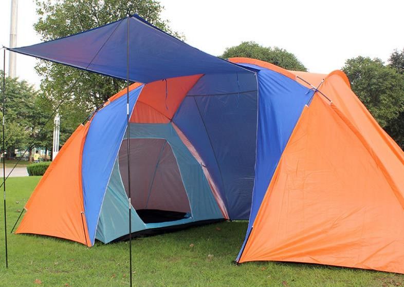 Two Rooms Outdoor Camping Tent Rainproof Nylon PU Material For Disaster Relief