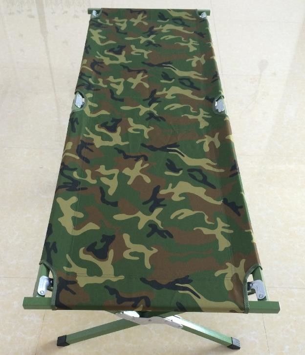 Camouflage Portable Military Camping Bed / Army Folding Bed Customized