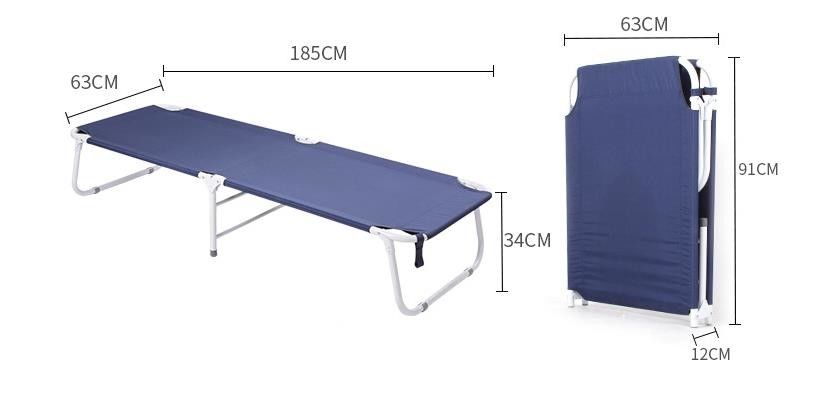 Aluminium And Steel Tube Single Folding Medical Bed / Military Camping Bed